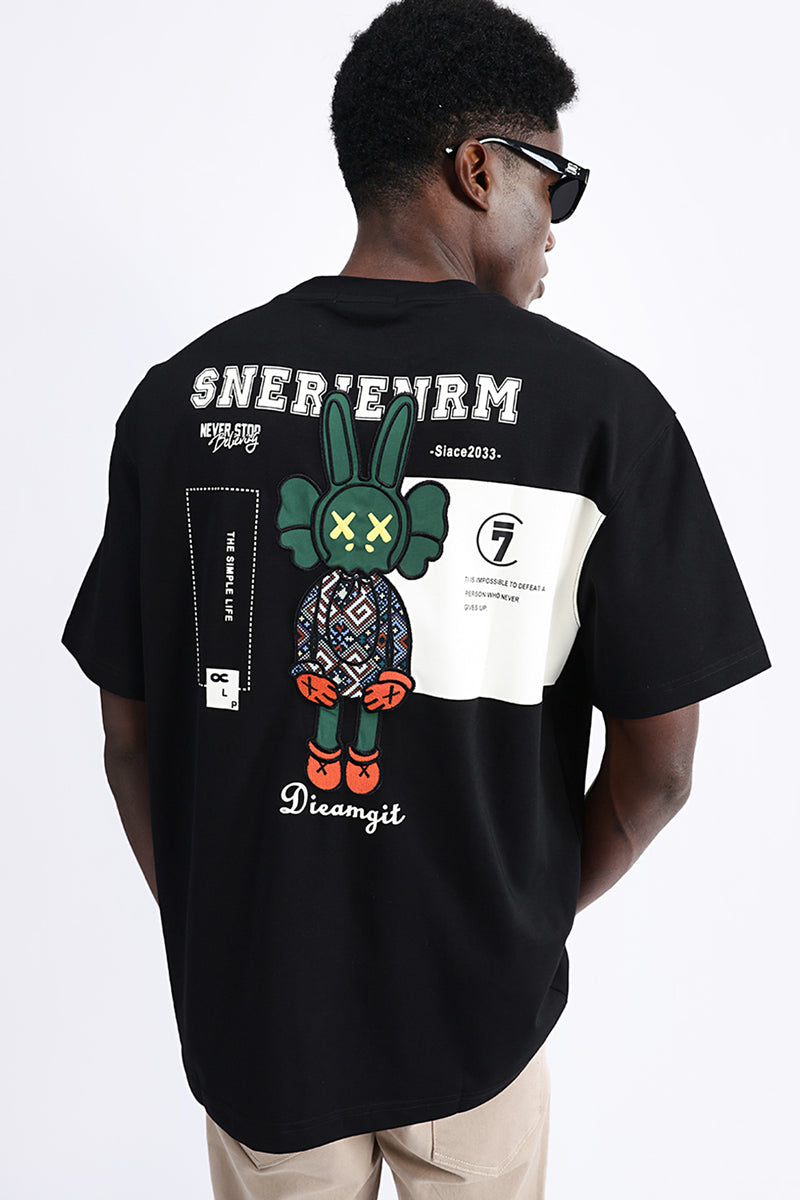 PATCH EMBROIDERED OVERSIZE TEE