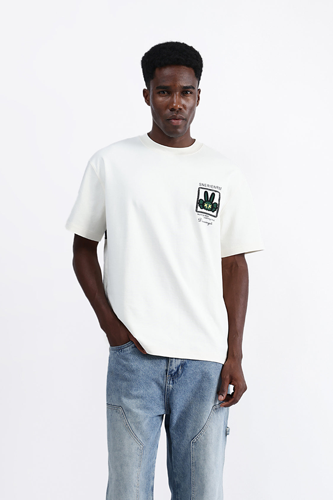 PATCH EMBROIDERED OVERSIZE TEE