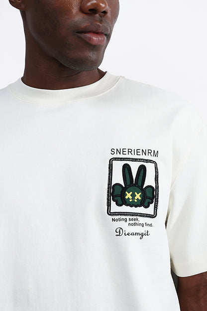 PATCH EMBROIDERED OVERSIZE TEE