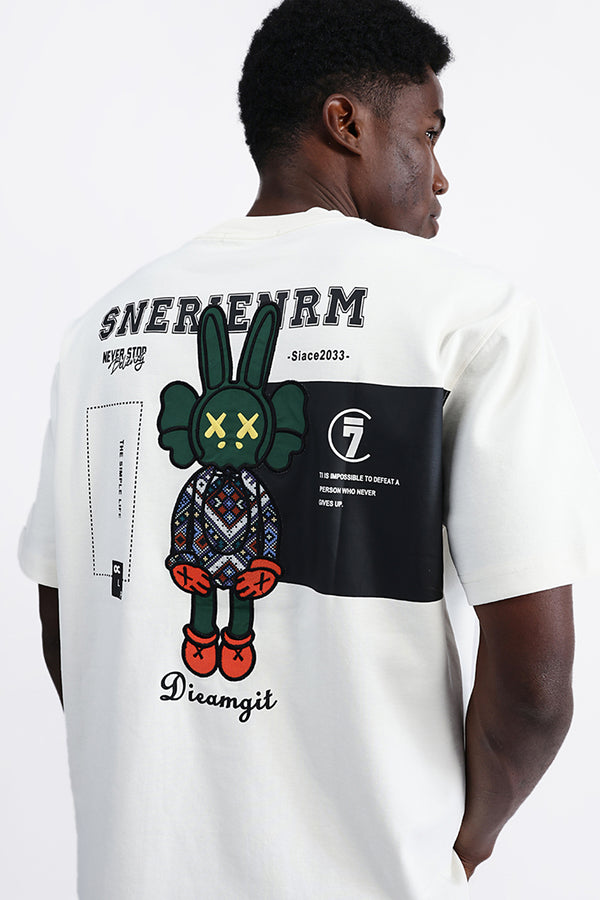 PATCH EMBROIDERED OVERSIZE TEE