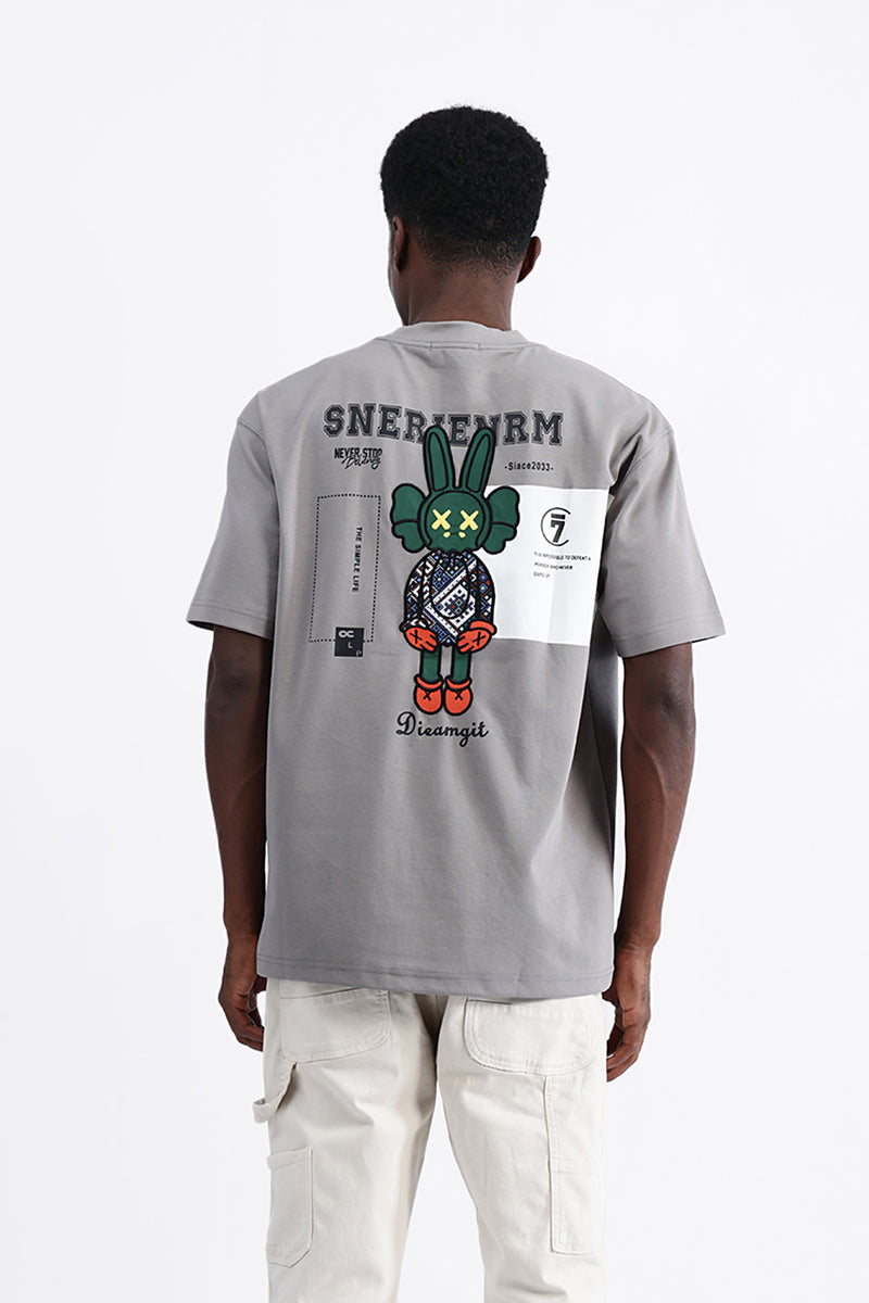 PATCH EMBROIDERED OVERSIZE TEE