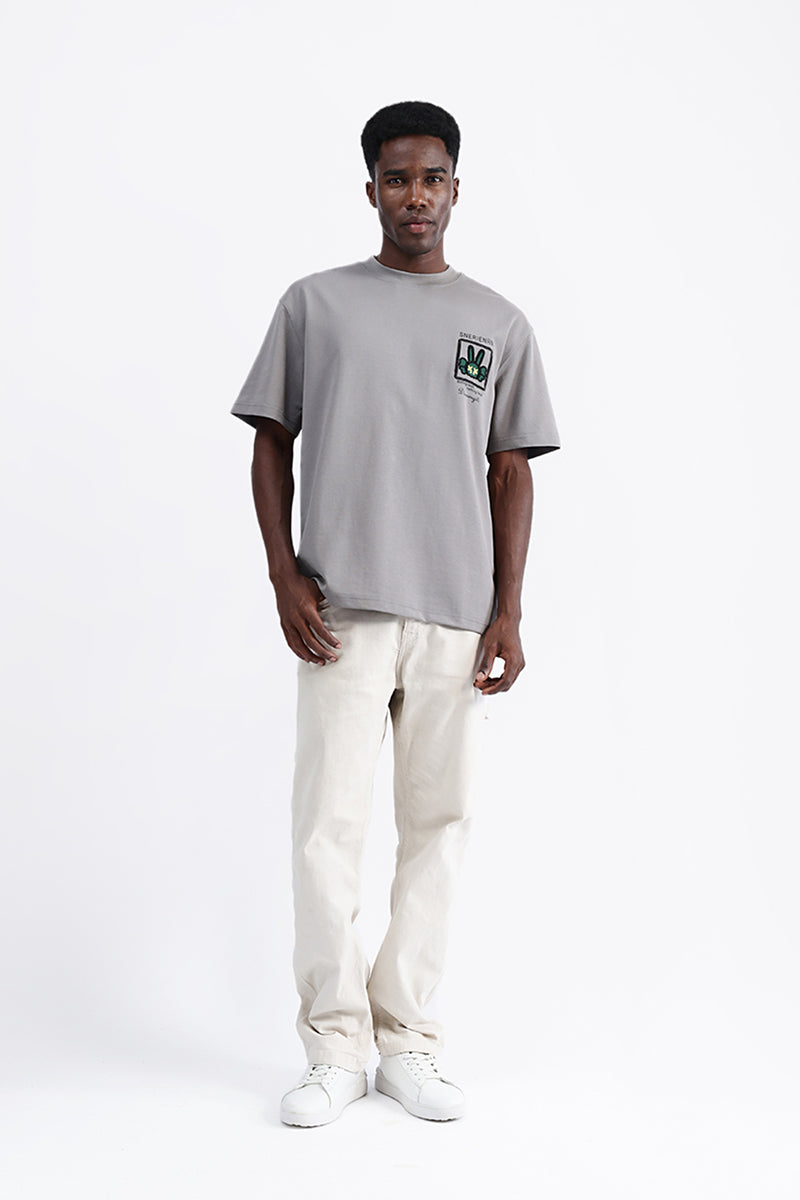 PATCH EMBROIDERED OVERSIZE TEE