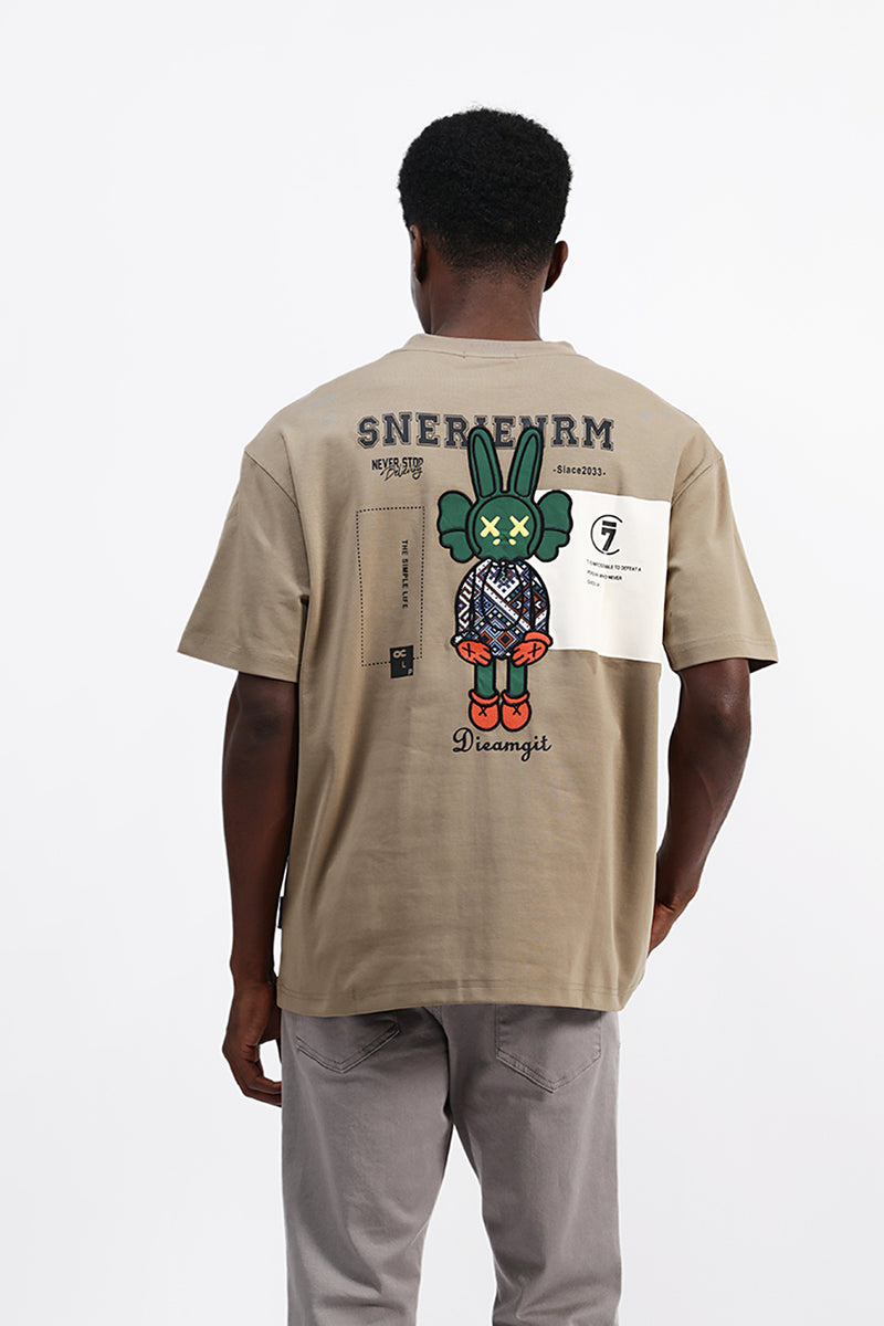 PATCH EMBROIDERED OVERSIZE TEE