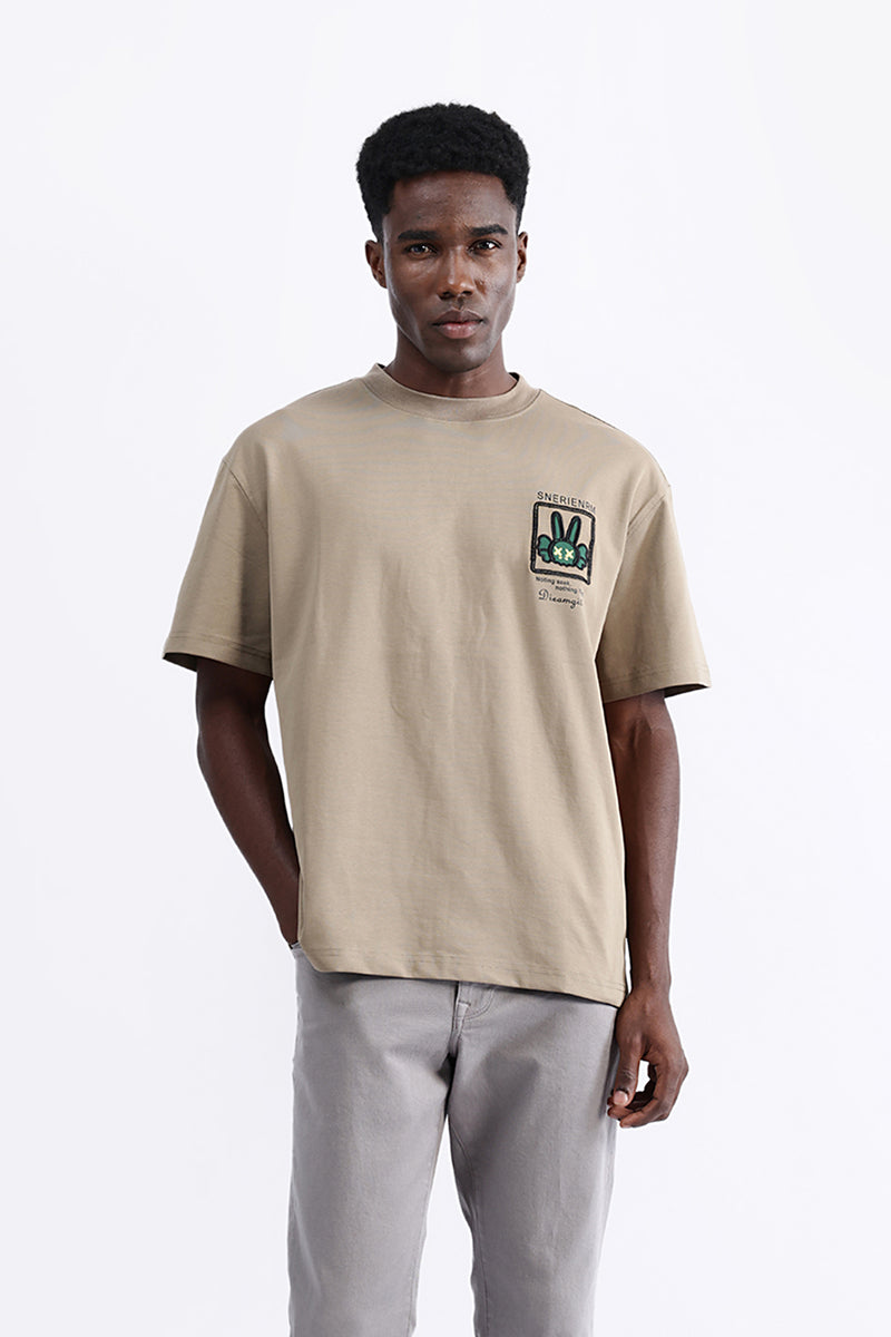 PATCH EMBROIDERED OVERSIZE TEE