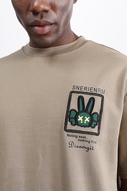 PATCH EMBROIDERED OVERSIZE TEE