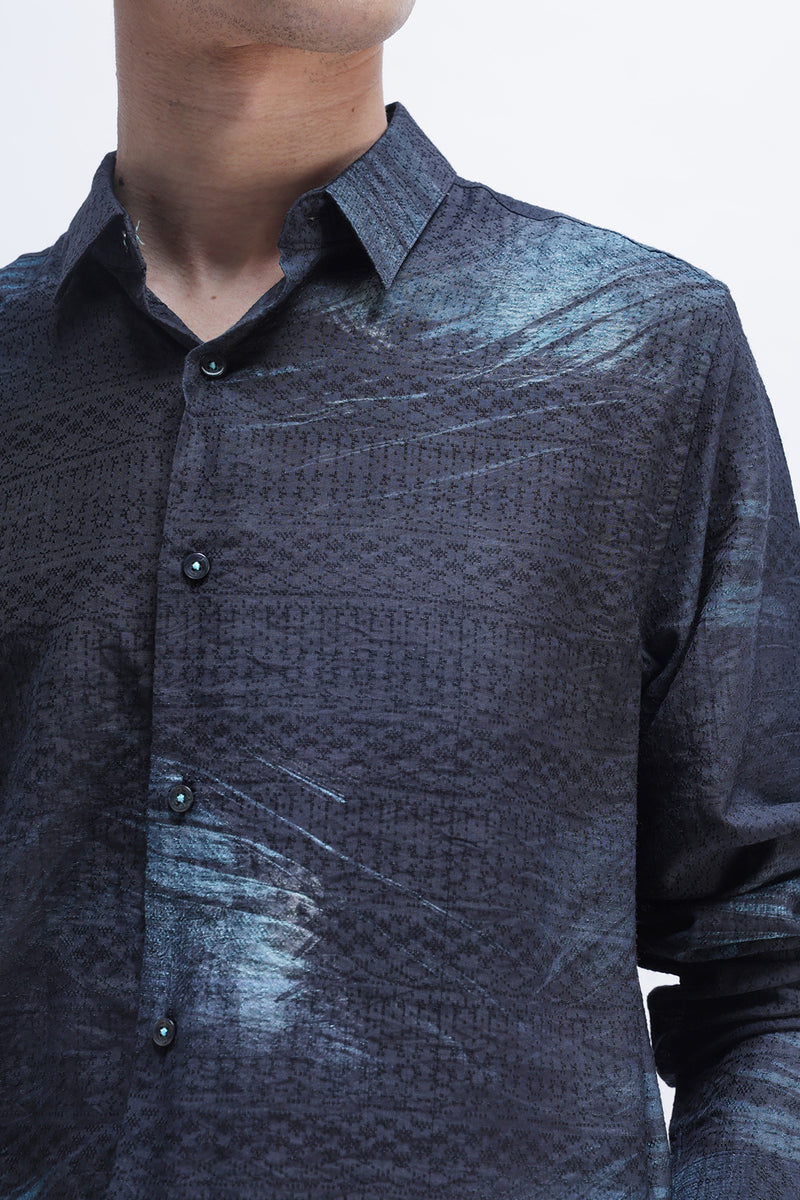 BRUSH STROKE PRINTED SHIRT