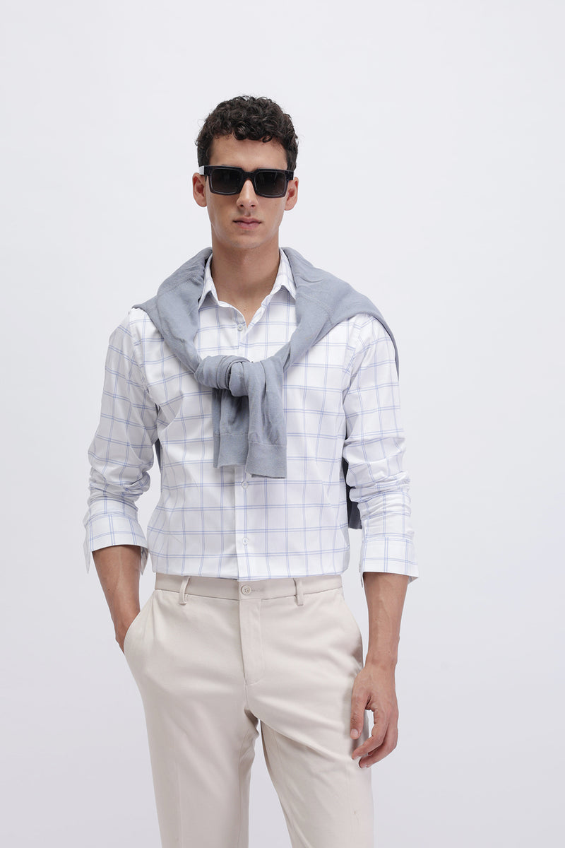 SLIM FIT CHECKERED SHIRT