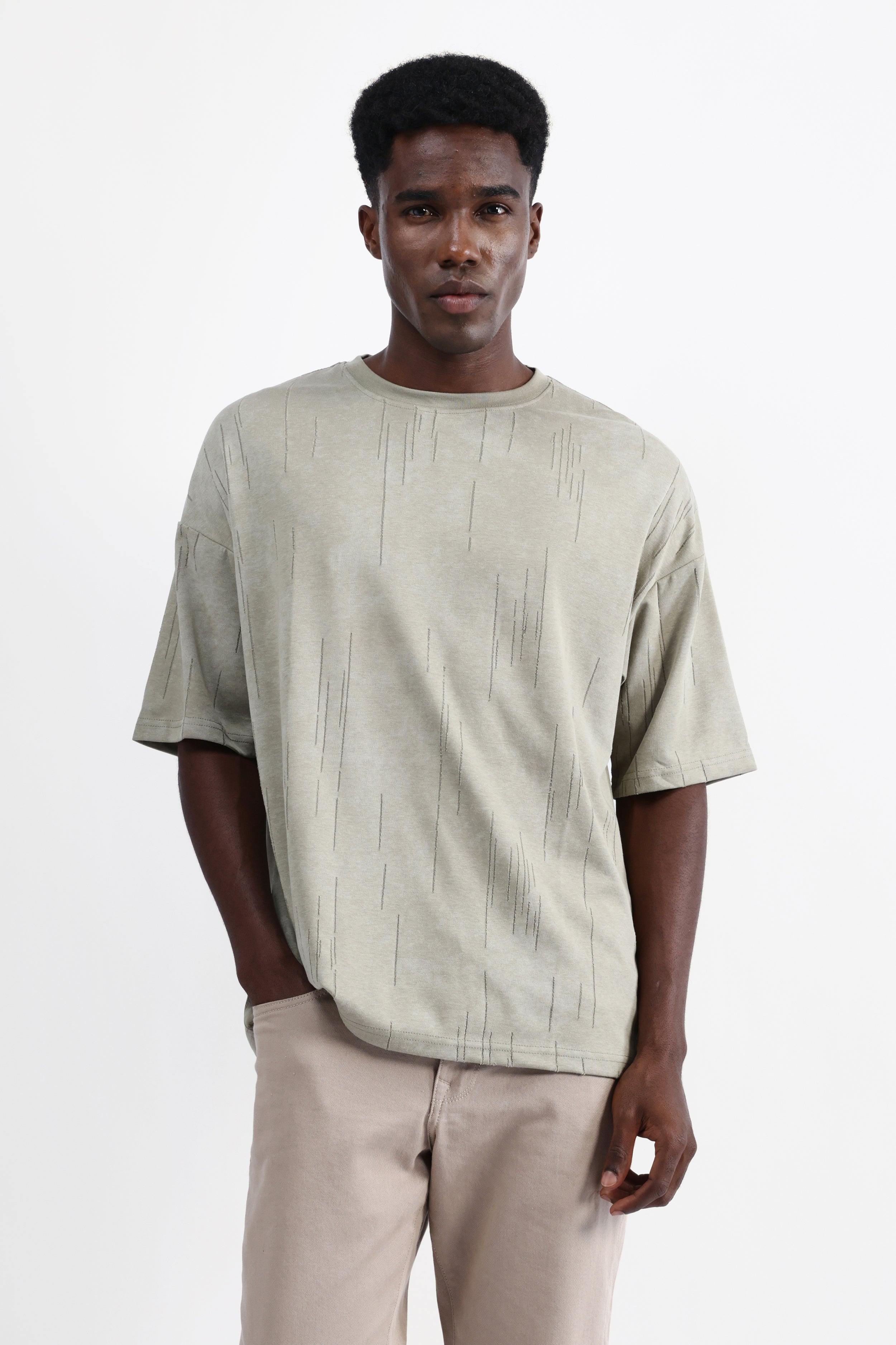 OVERSIZED TEXTURED T-SHIRT