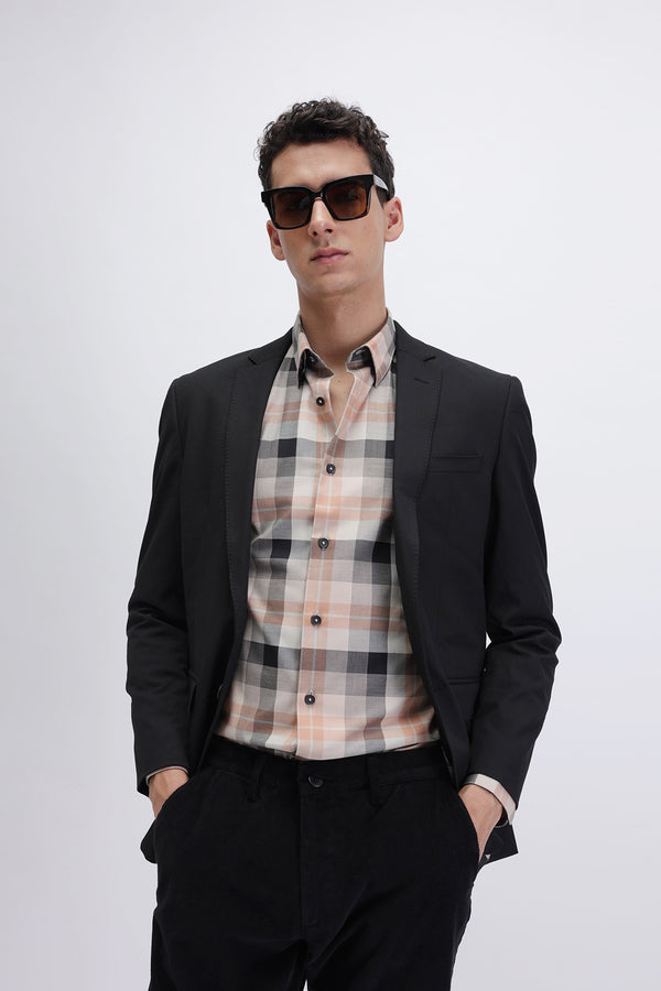 SLIM FIT CHECKERED SHIRT