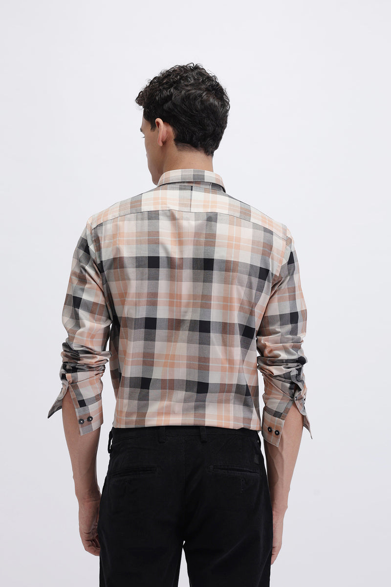 SLIM FIT CHECKERED SHIRT
