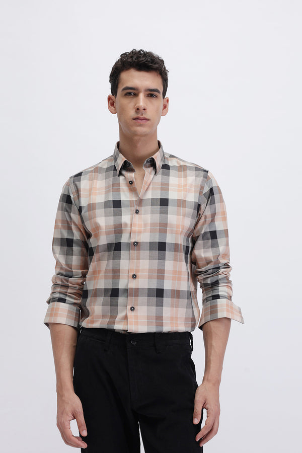 SLIM FIT CHECKERED SHIRT