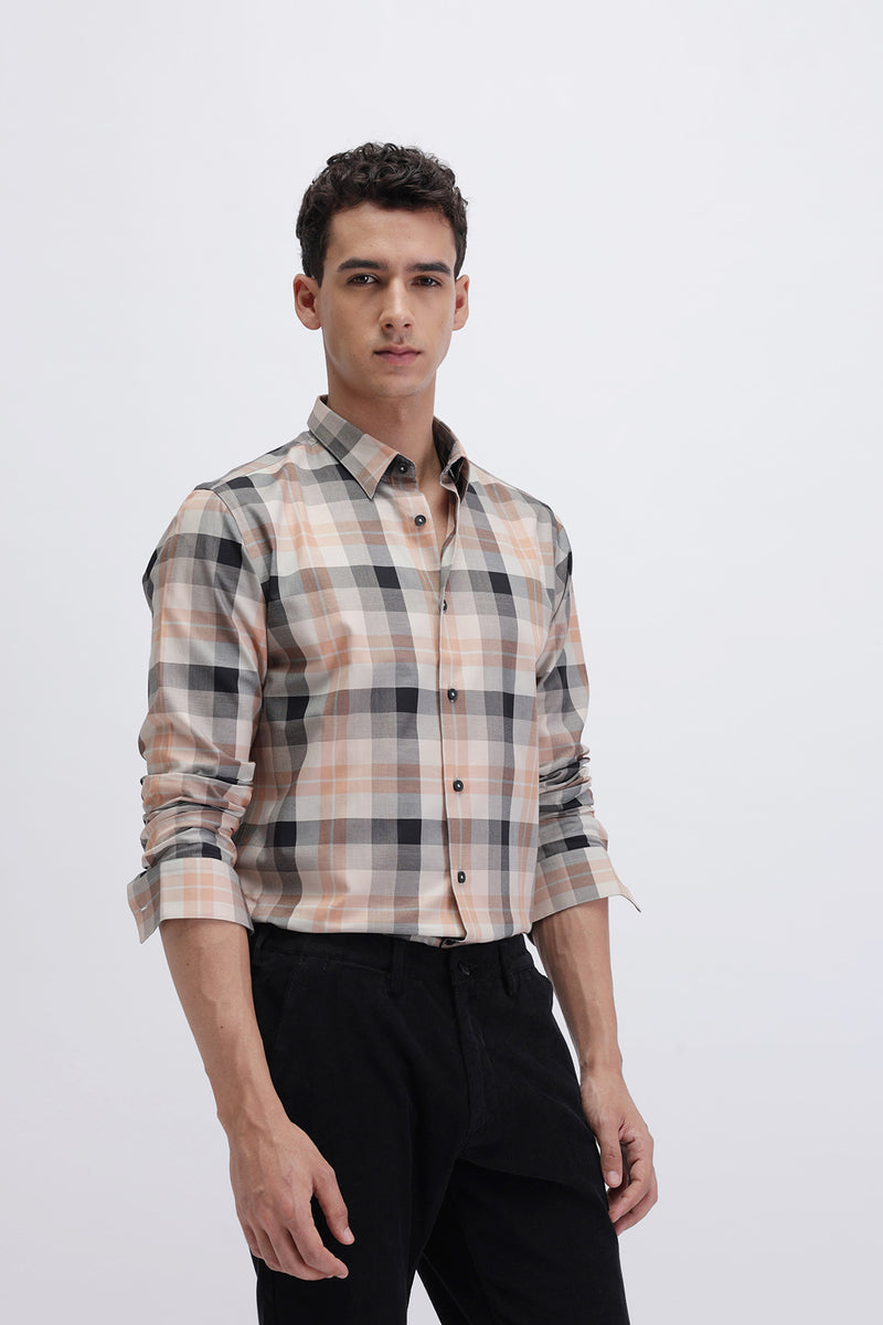 SLIM FIT CHECKERED SHIRT
