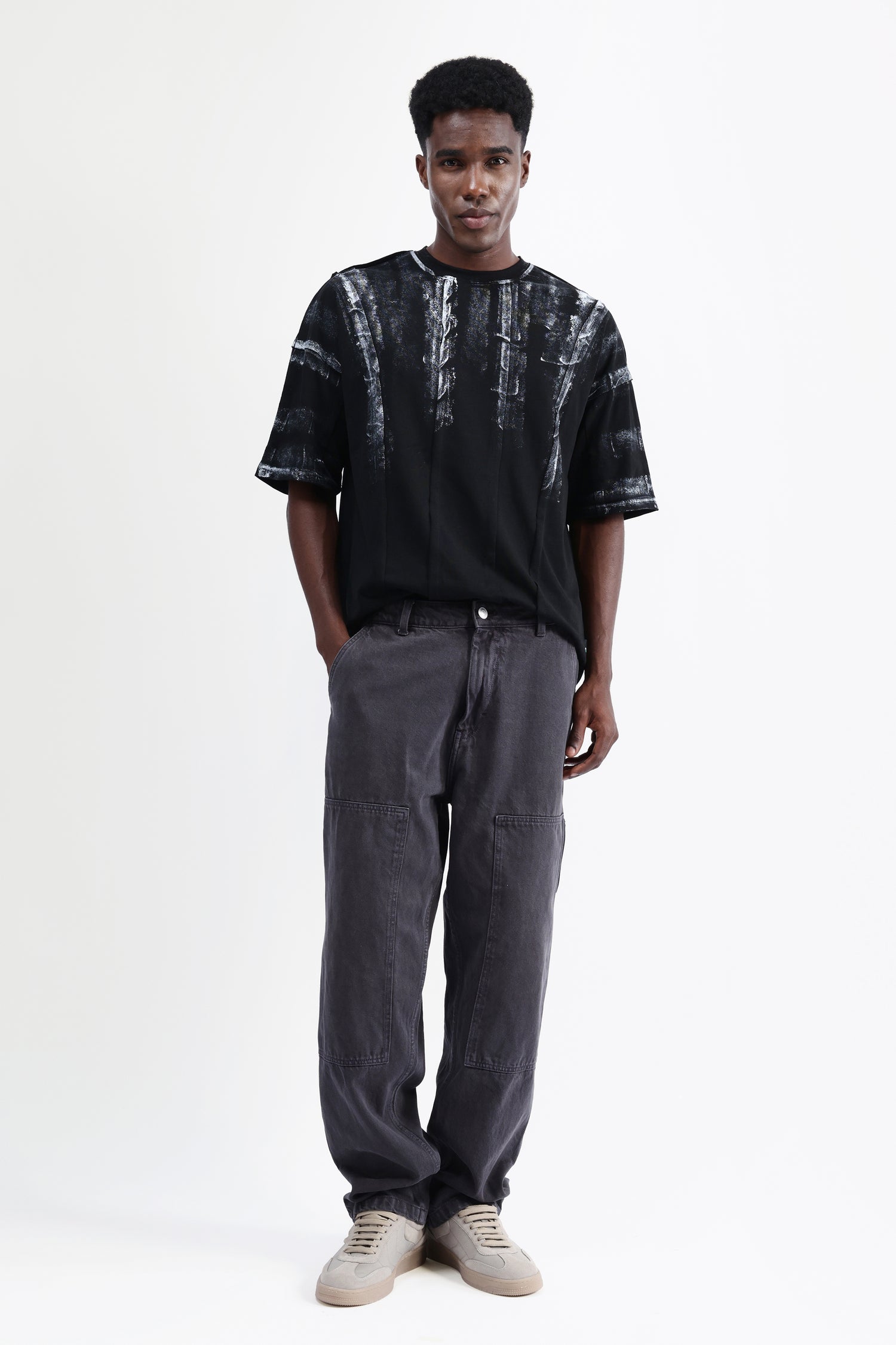 ABSTRACT PRINT OVERSIZED T-SHIRT