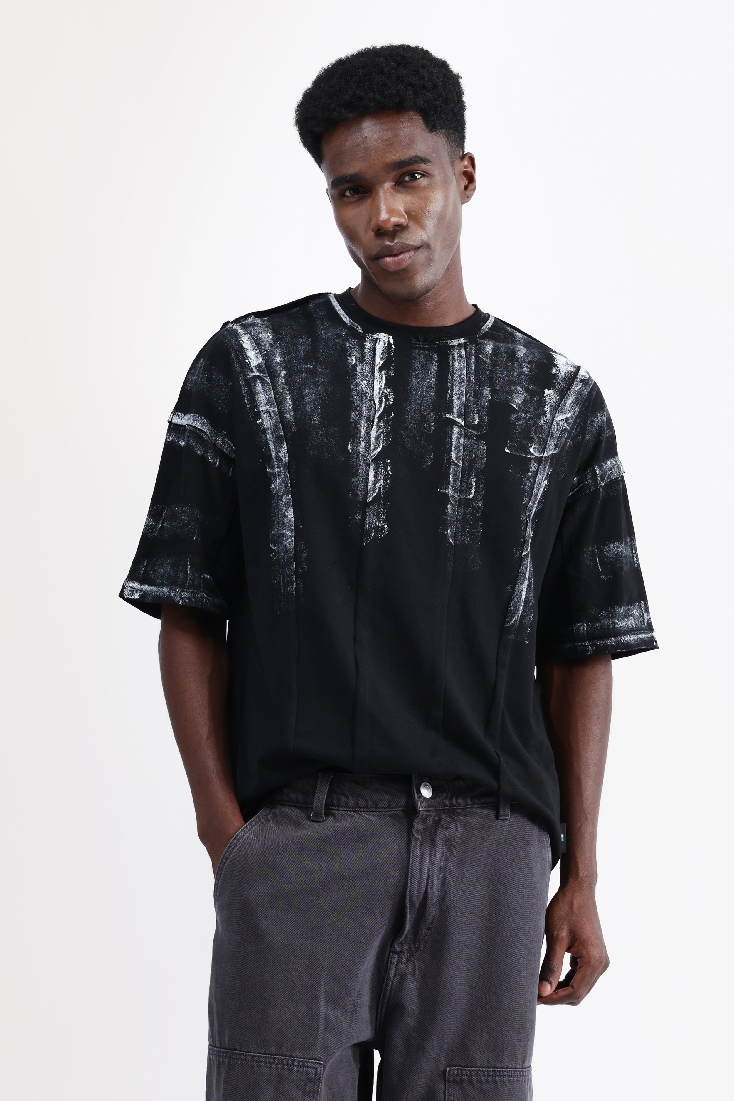 ABSTRACT PRINT OVERSIZED T-SHIRT