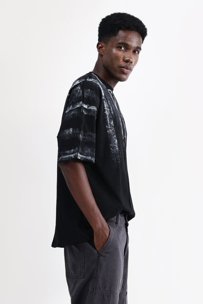 ABSTRACT PRINT OVERSIZED T-SHIRT