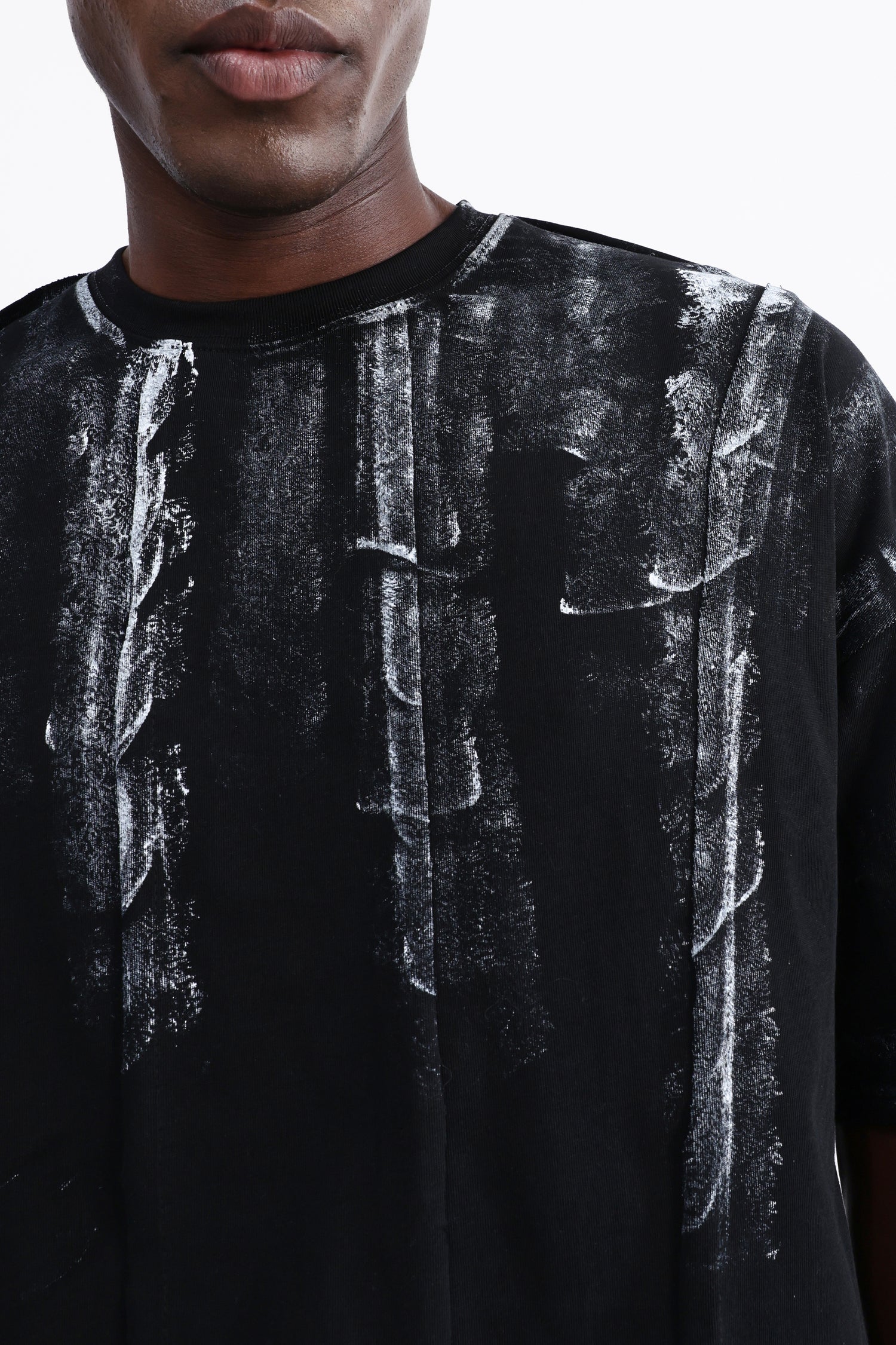 ABSTRACT PRINT OVERSIZED T-SHIRT