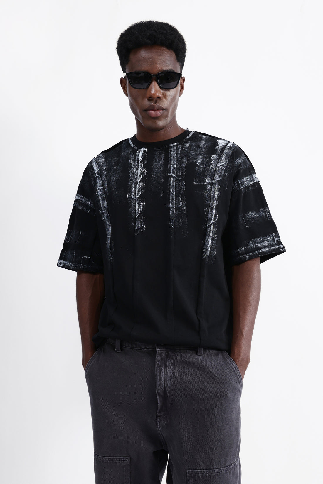 ABSTRACT PRINT OVERSIZED T-SHIRT