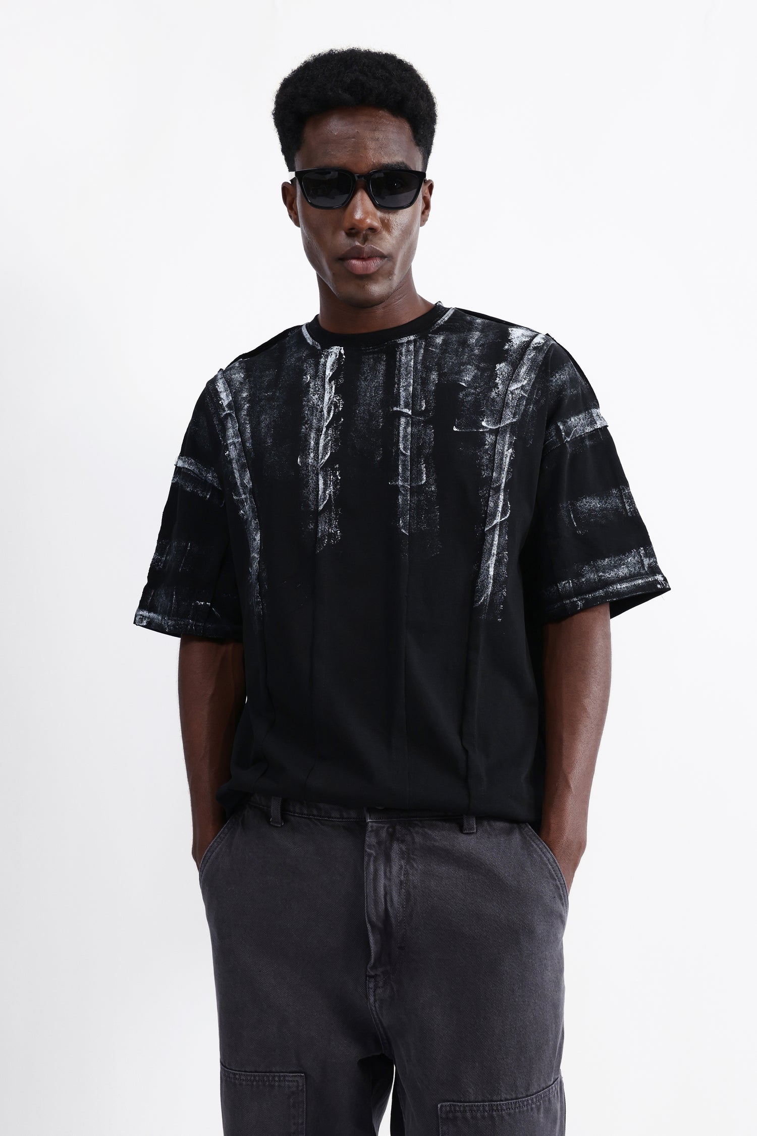 ABSTRACT PRINT OVERSIZED T-SHIRT