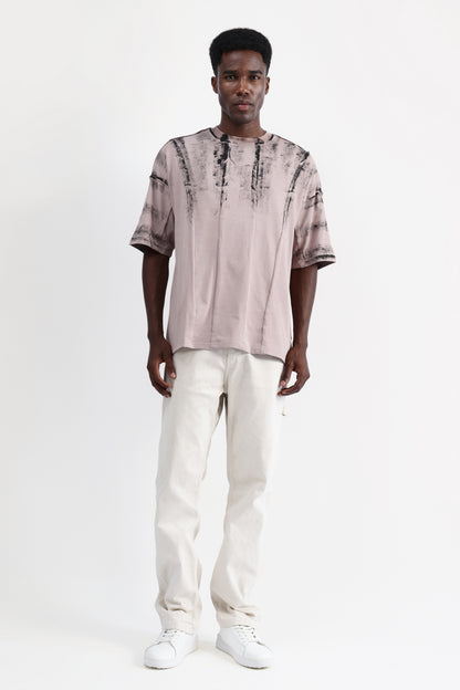 ABSTRACT PRINT OVERSIZED T-SHIRT
