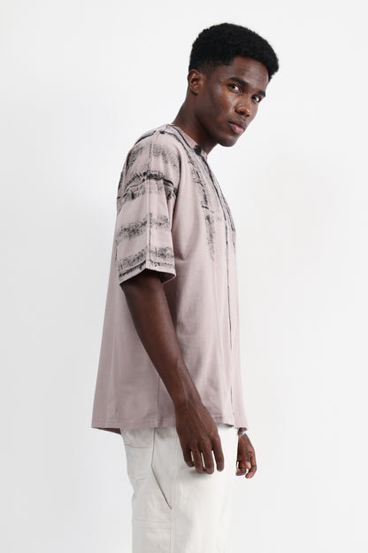 ABSTRACT PRINT OVERSIZED T-SHIRT