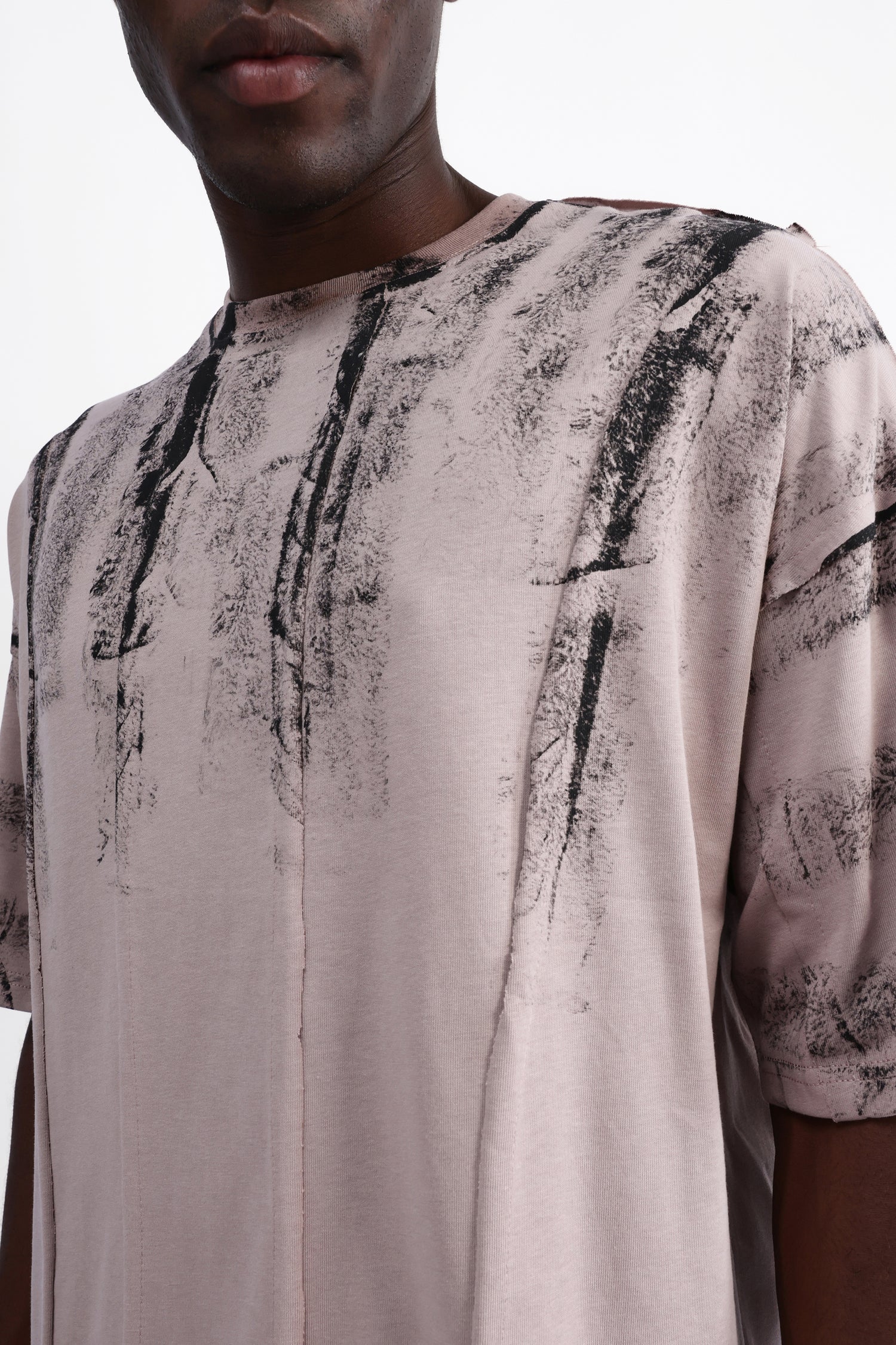 ABSTRACT PRINT OVERSIZED T-SHIRT