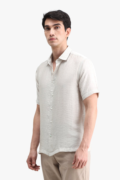Viscose Blend Solid Shirt