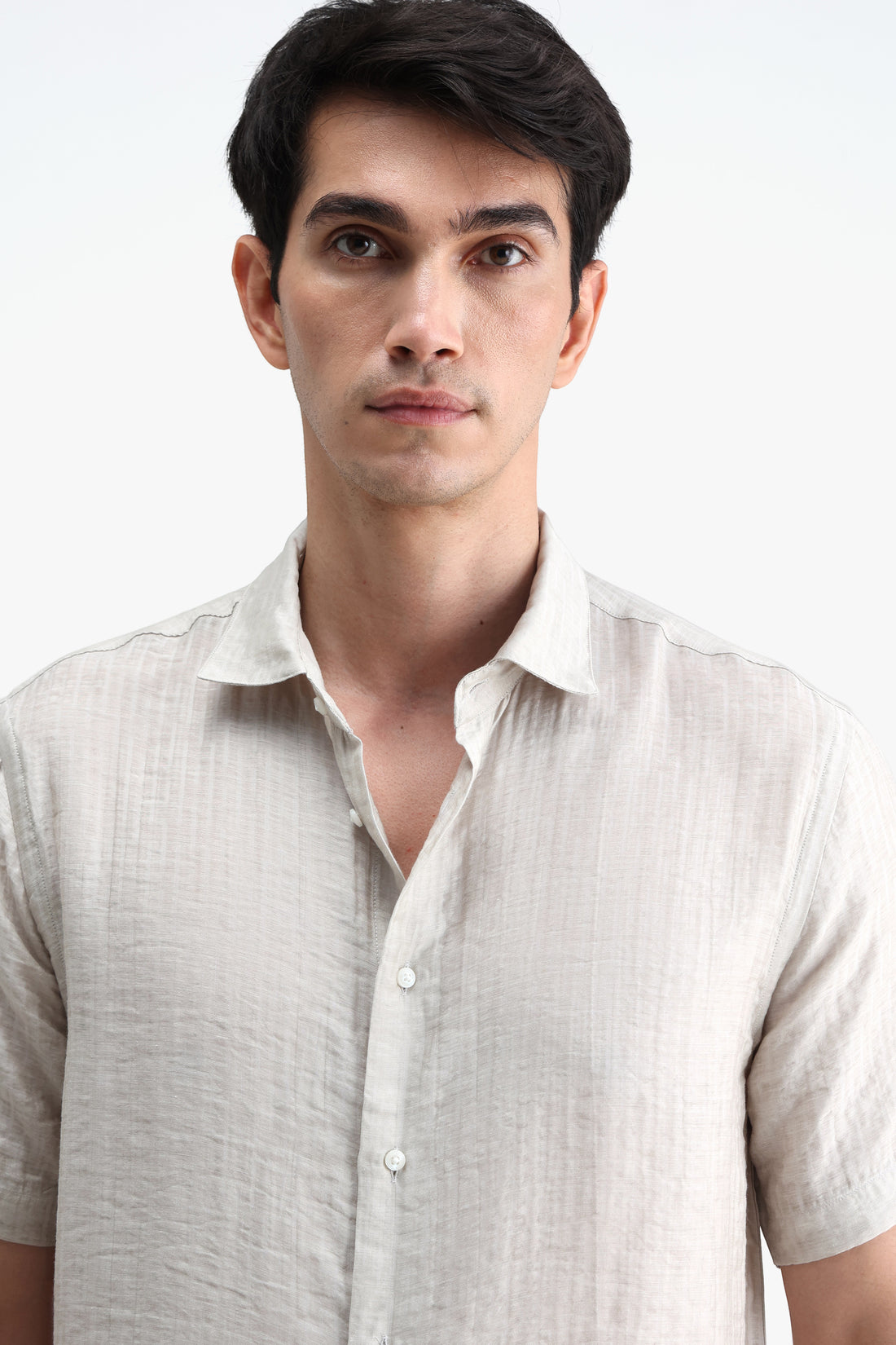 Viscose Blend Solid Shirt