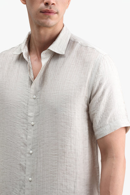 Viscose Blend Solid Shirt