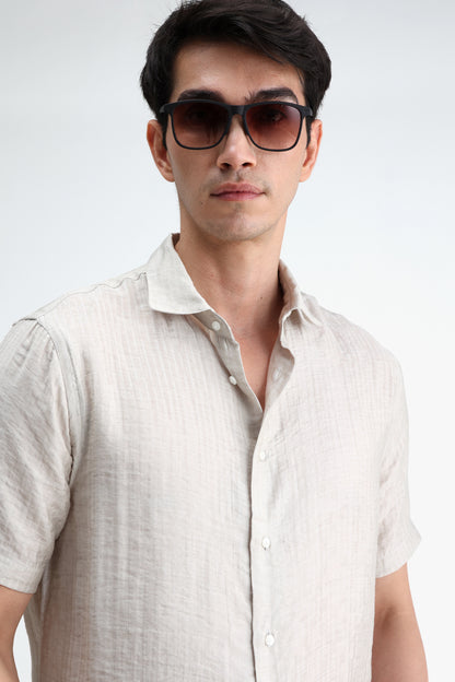 Viscose Blend Solid Shirt