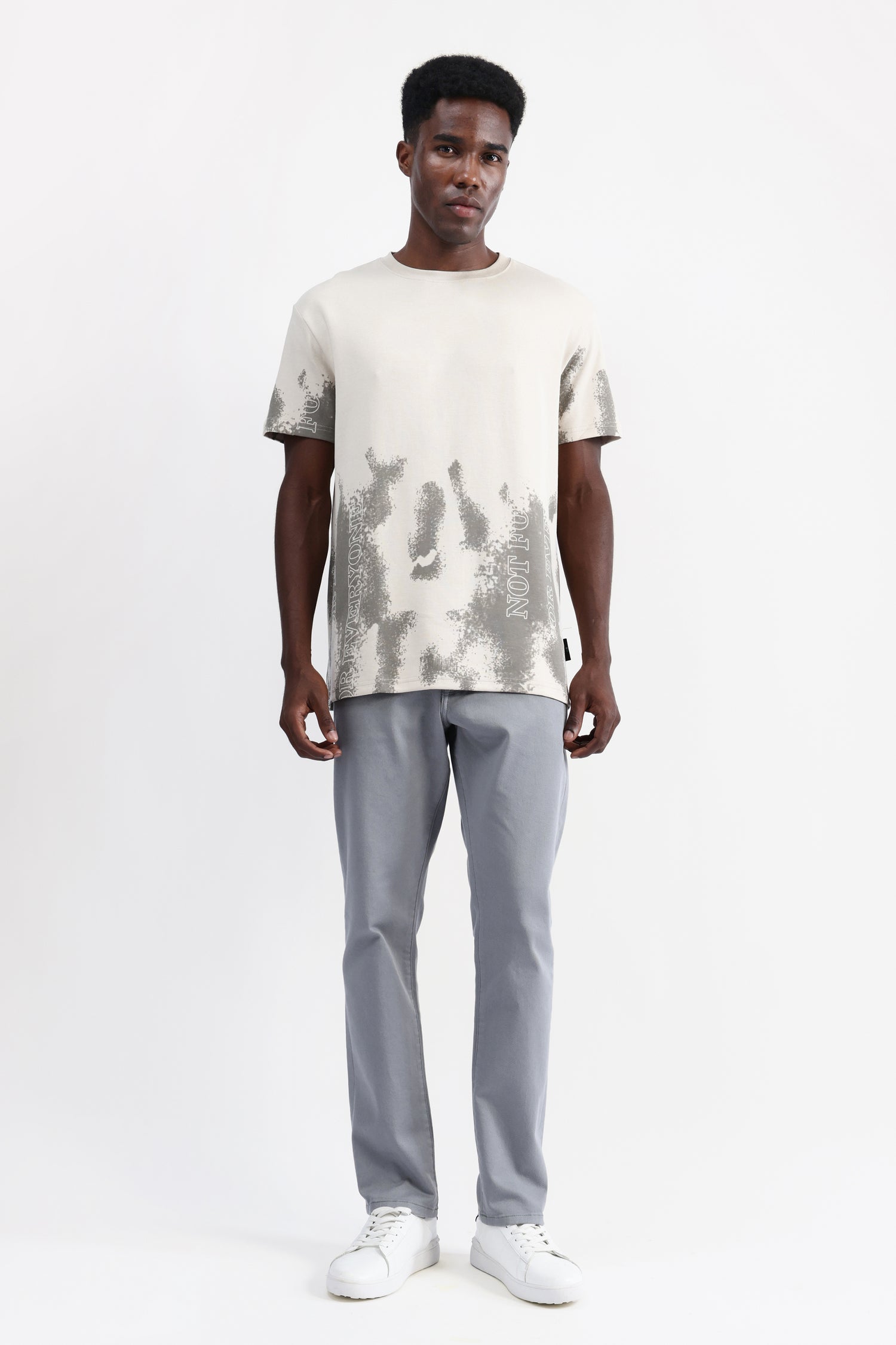 ABSTRACT PRINT OVERSIZED T-SHIRT