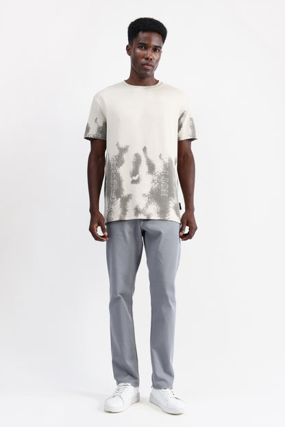 ABSTRACT PRINT OVERSIZED T-SHIRT