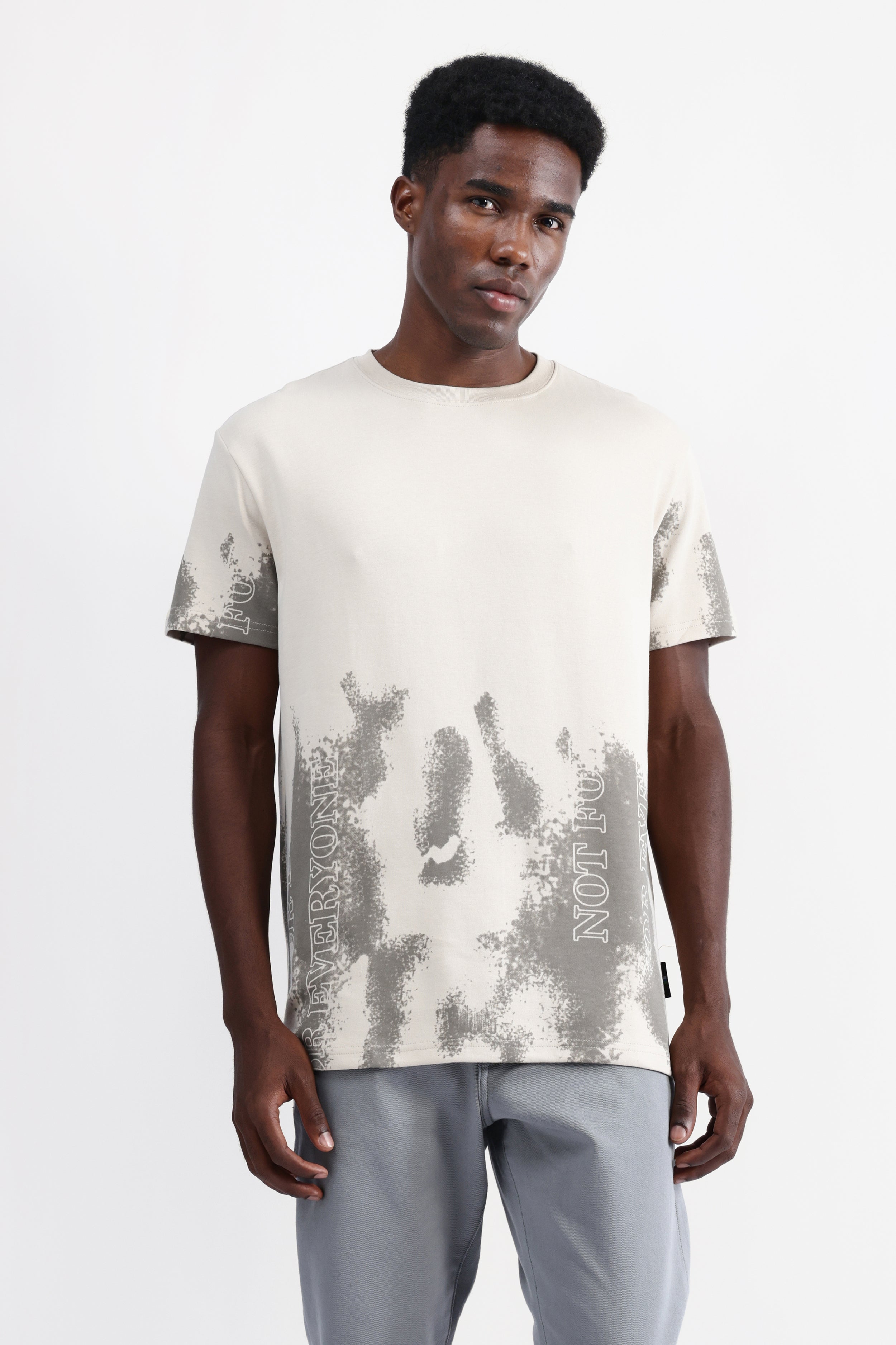 ABSTRACT PRINT OVERSIZED T-SHIRT