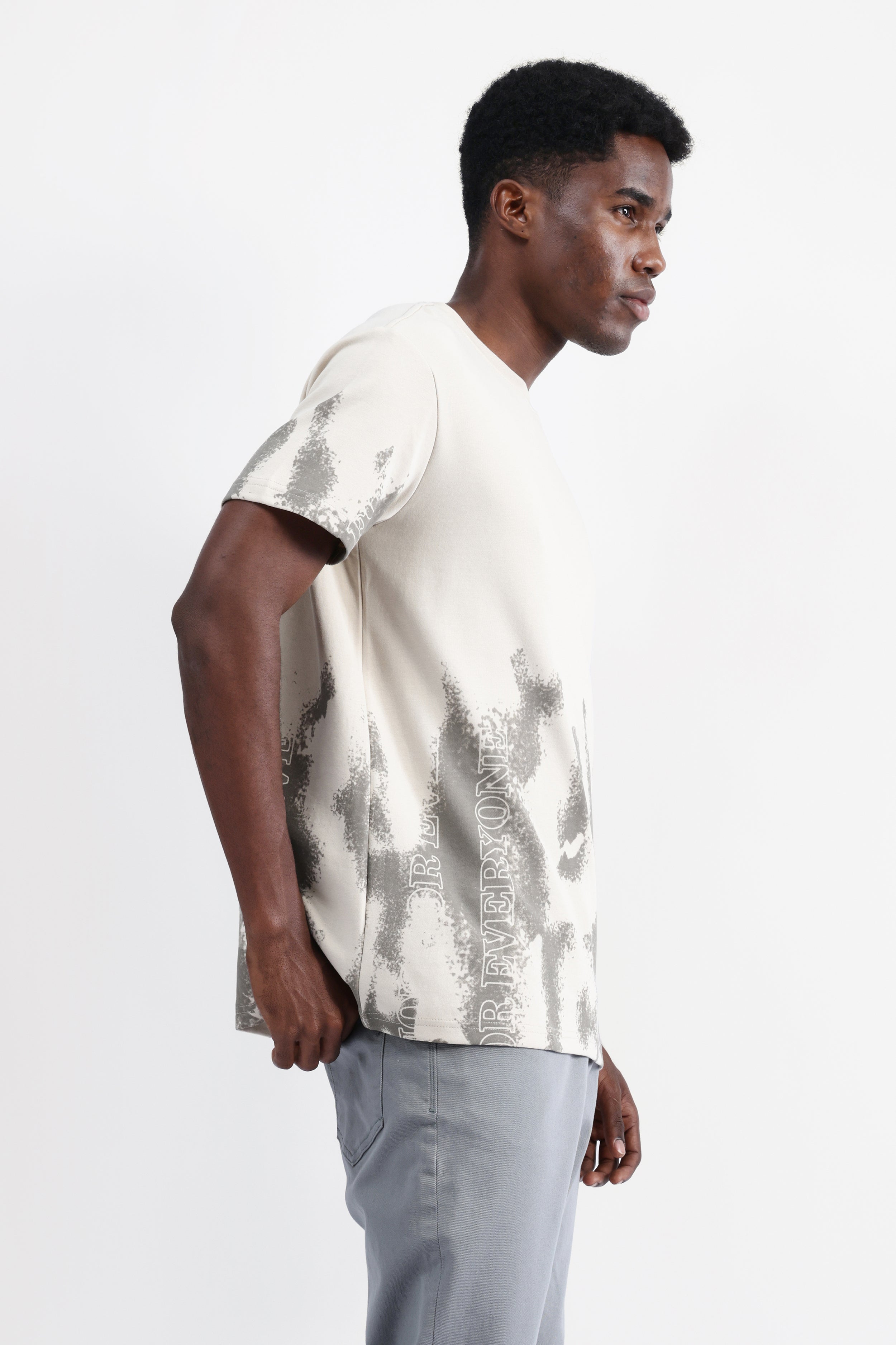 ABSTRACT PRINT OVERSIZED T-SHIRT