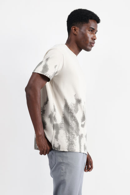 ABSTRACT PRINT OVERSIZED T-SHIRT