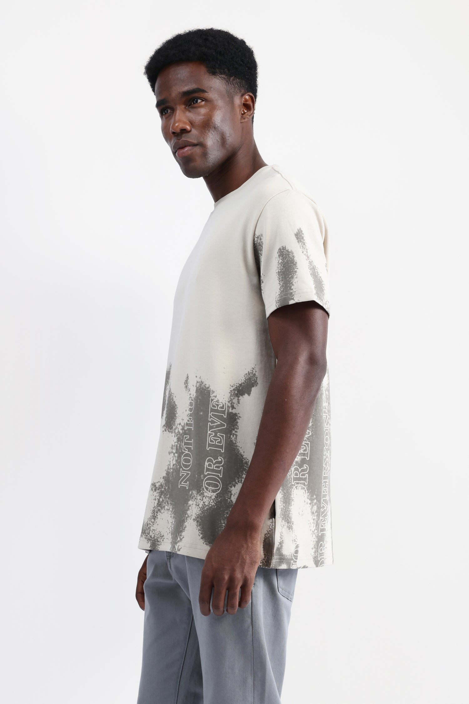 ABSTRACT PRINT OVERSIZED T-SHIRT