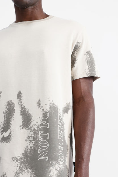 ABSTRACT PRINT OVERSIZED T-SHIRT