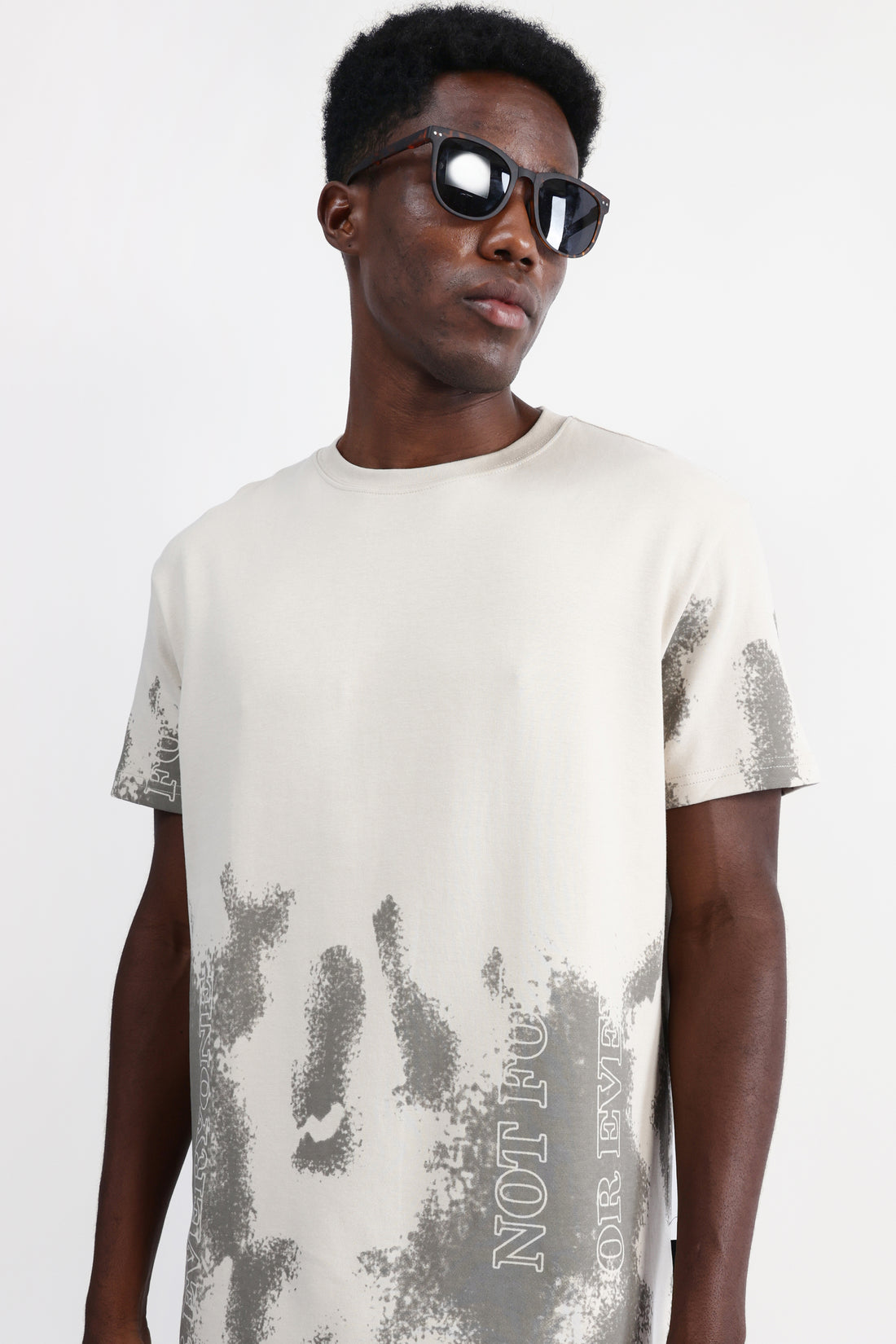 ABSTRACT PRINT OVERSIZED T-SHIRT