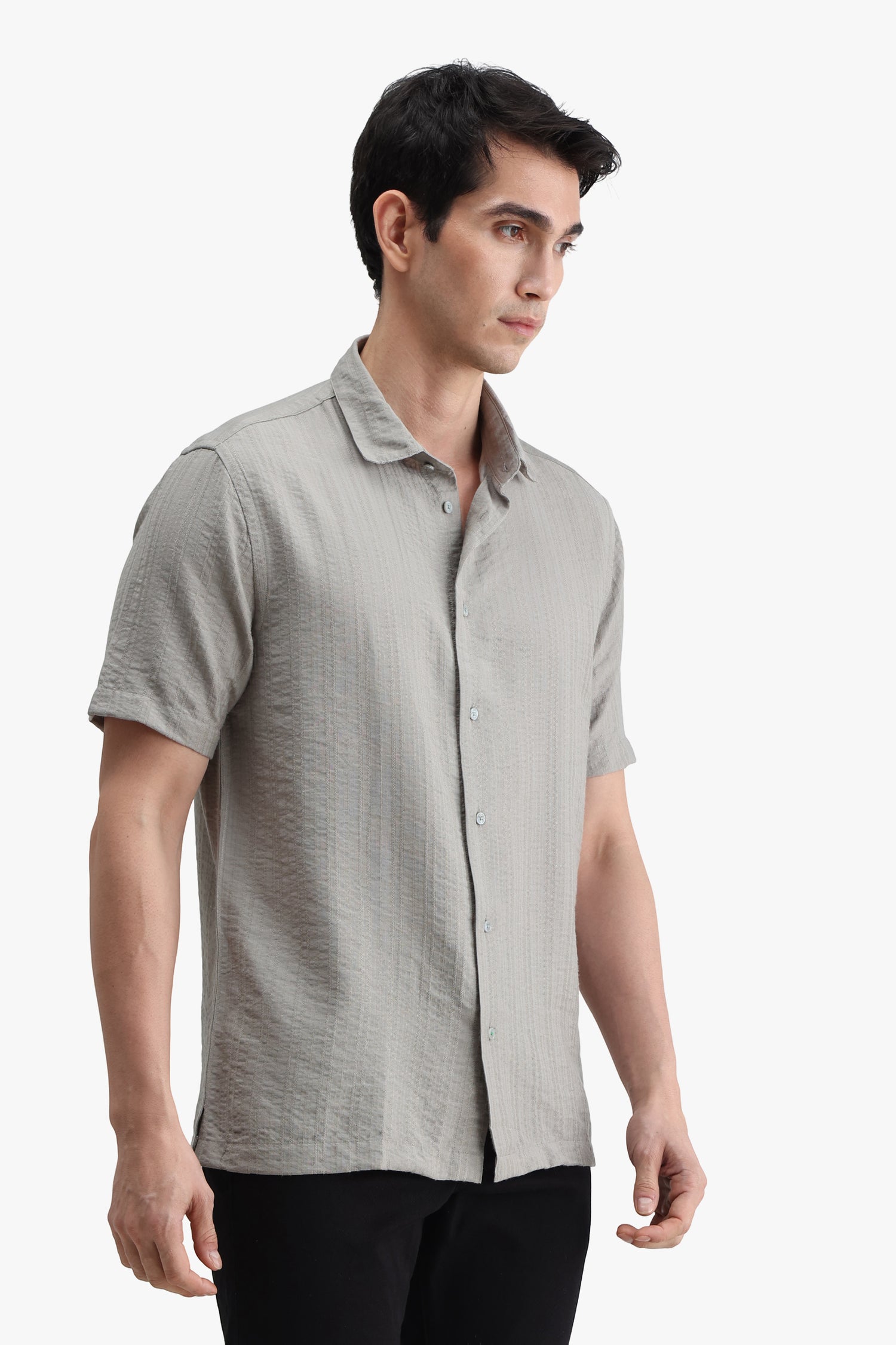 Viscose Blend Solid Shirt