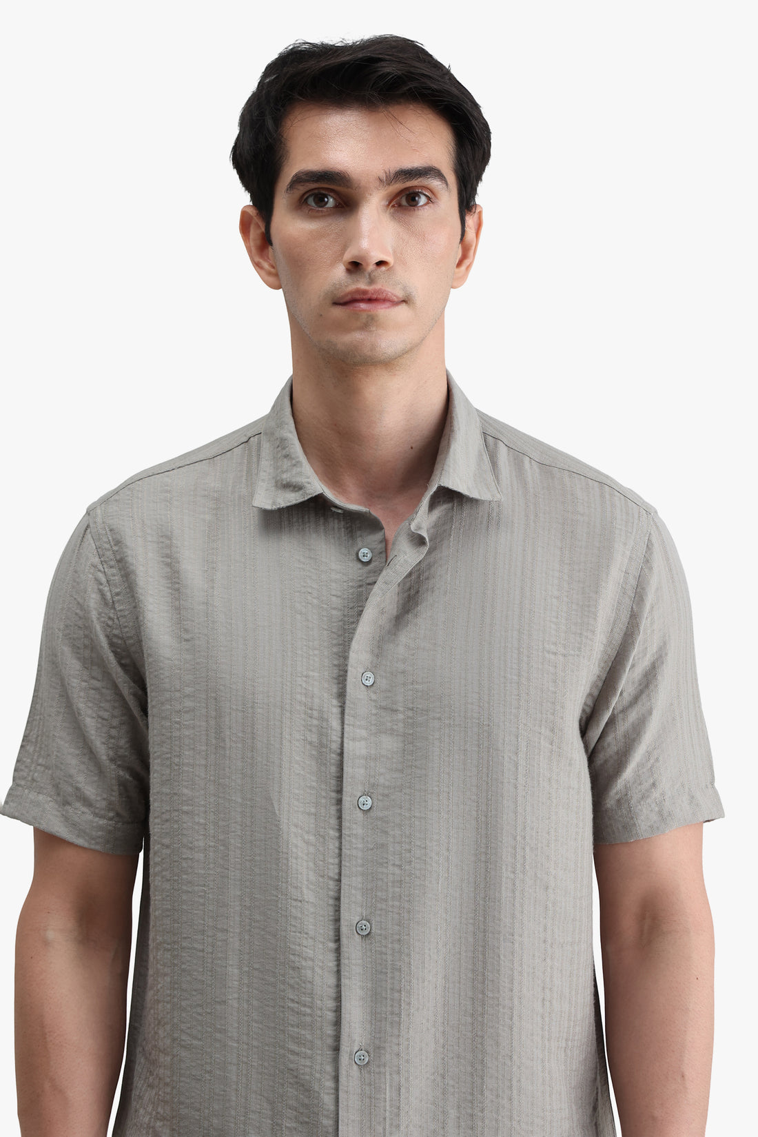 Viscose Blend Solid Shirt