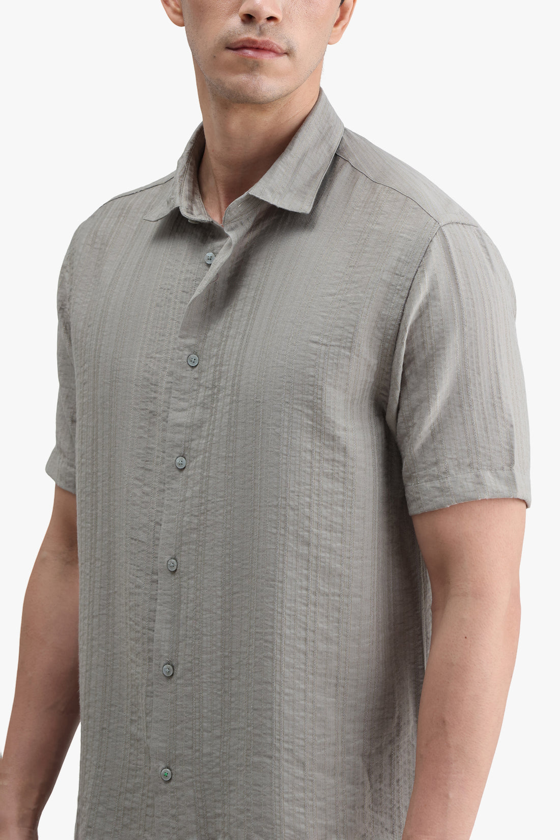 Viscose Blend Solid Shirt
