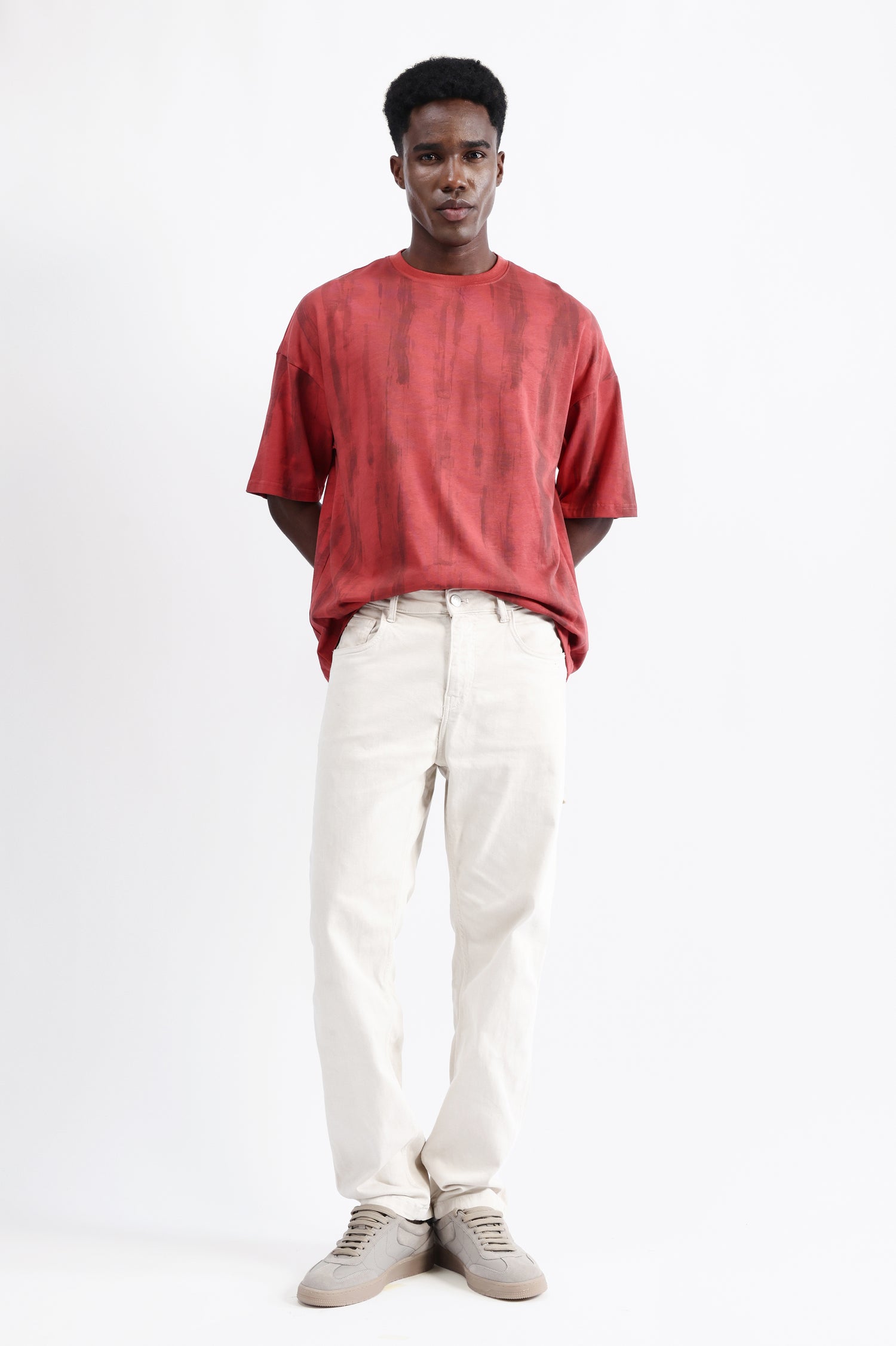 ABSTRACT PRINT OVERSIZED T-SHIRT