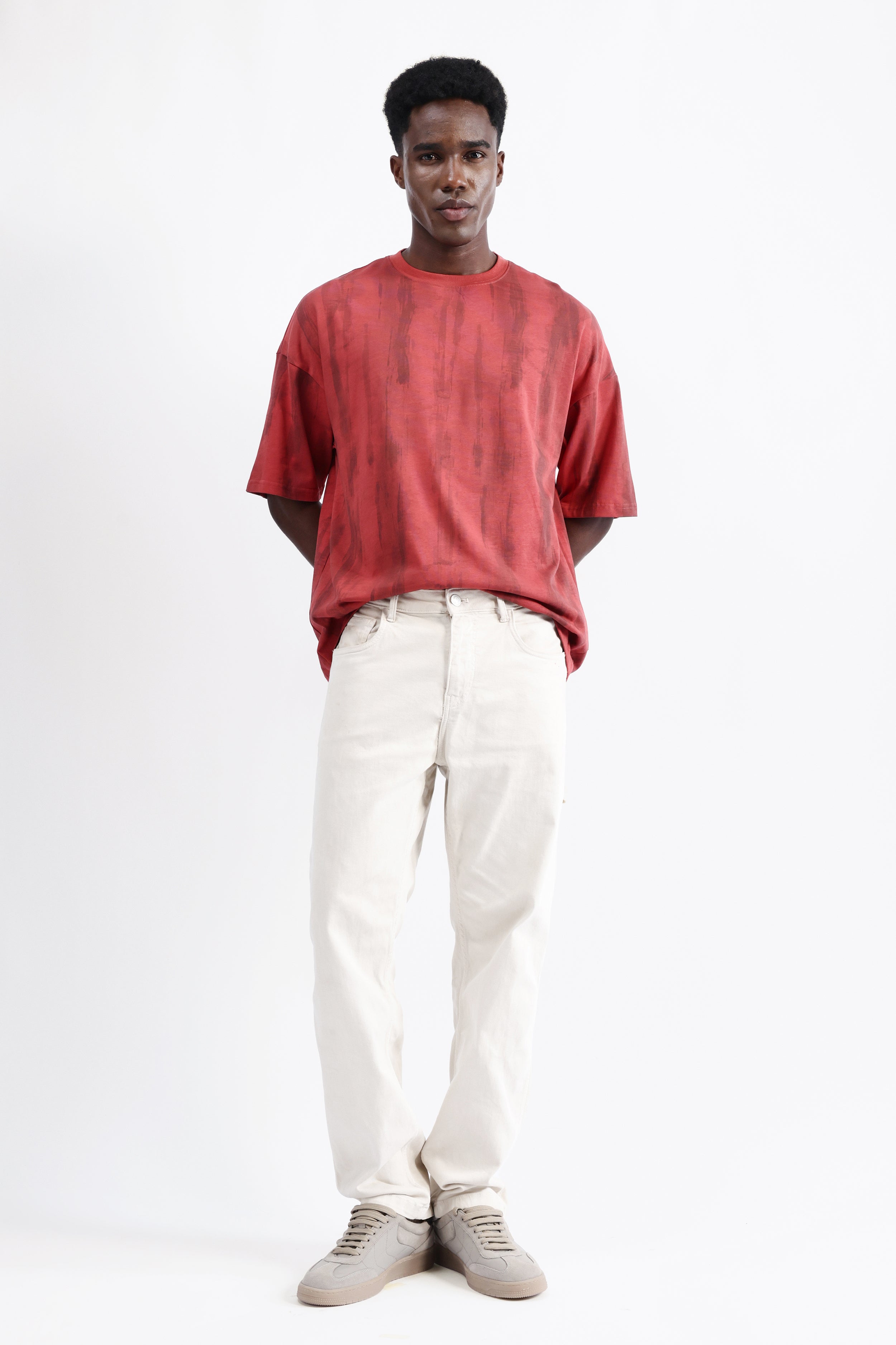 ABSTRACT PRINT OVERSIZED T-SHIRT