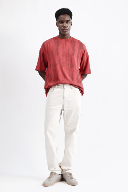 ABSTRACT PRINT OVERSIZED T-SHIRT