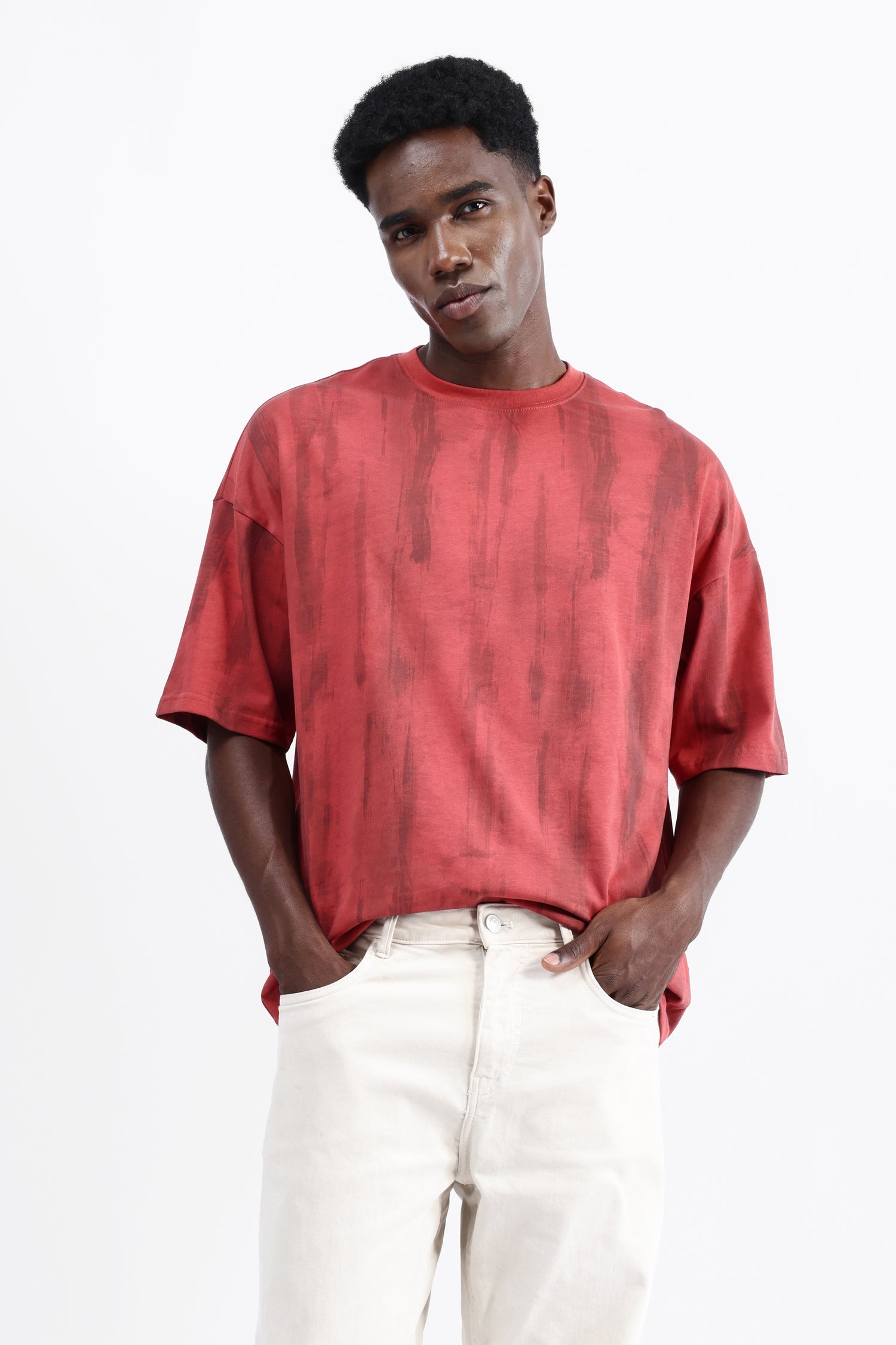 ABSTRACT PRINT OVERSIZED T-SHIRT