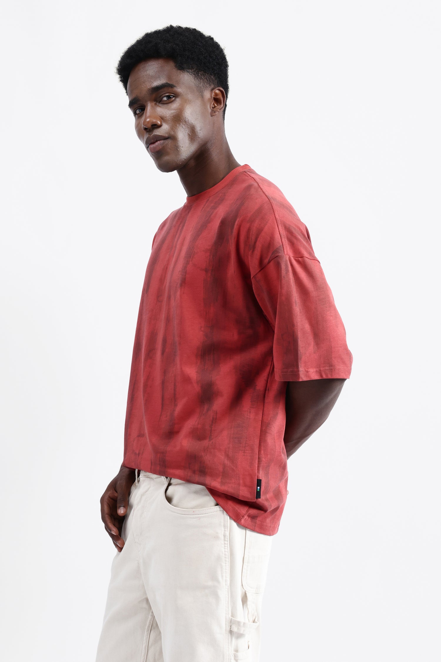 ABSTRACT PRINT OVERSIZED T-SHIRT