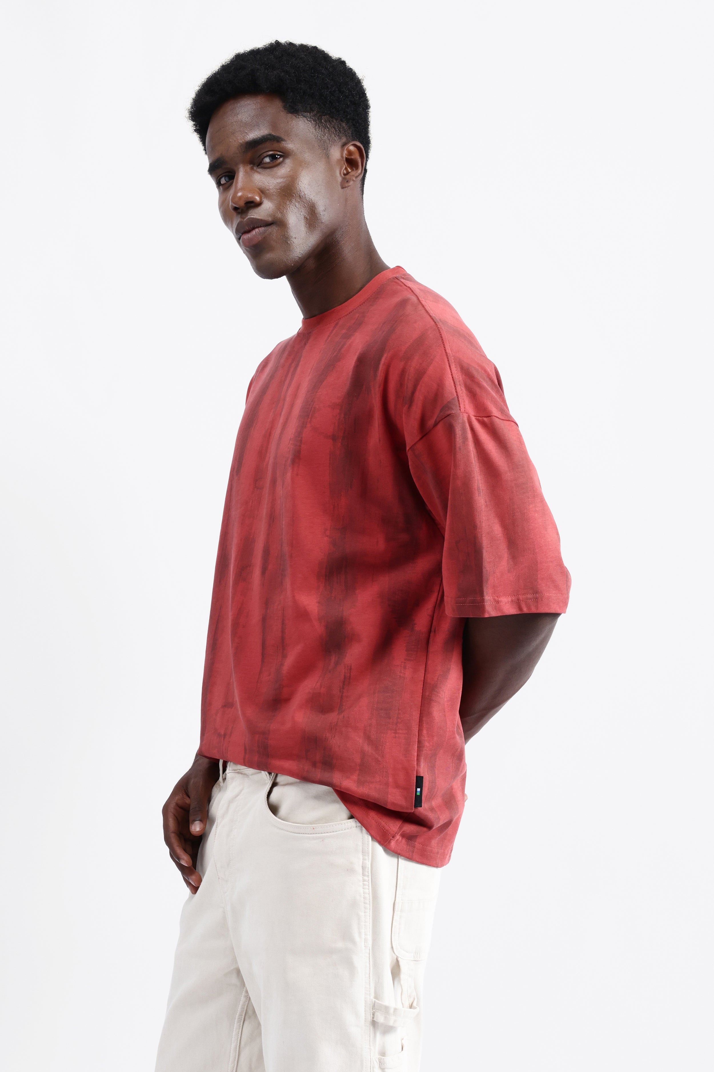 ABSTRACT PRINT OVERSIZED T-SHIRT