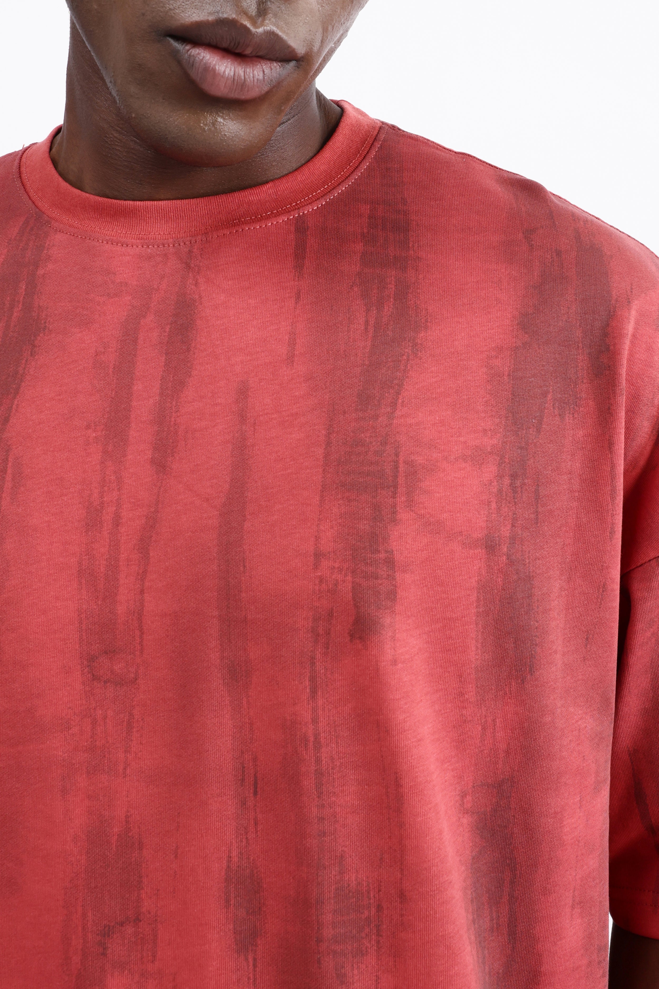 ABSTRACT PRINT OVERSIZED T-SHIRT