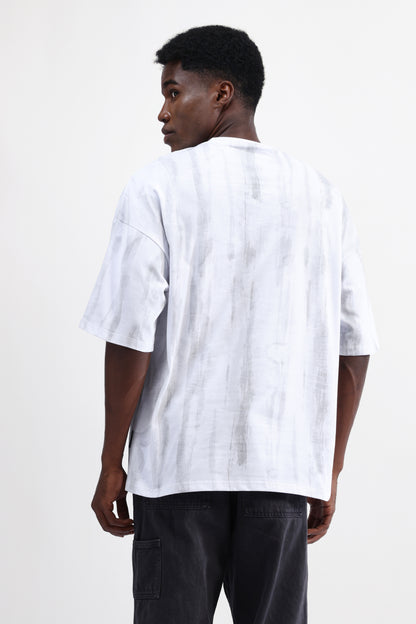 ABSTRACT PRINT OVERSIZED T-SHIRT