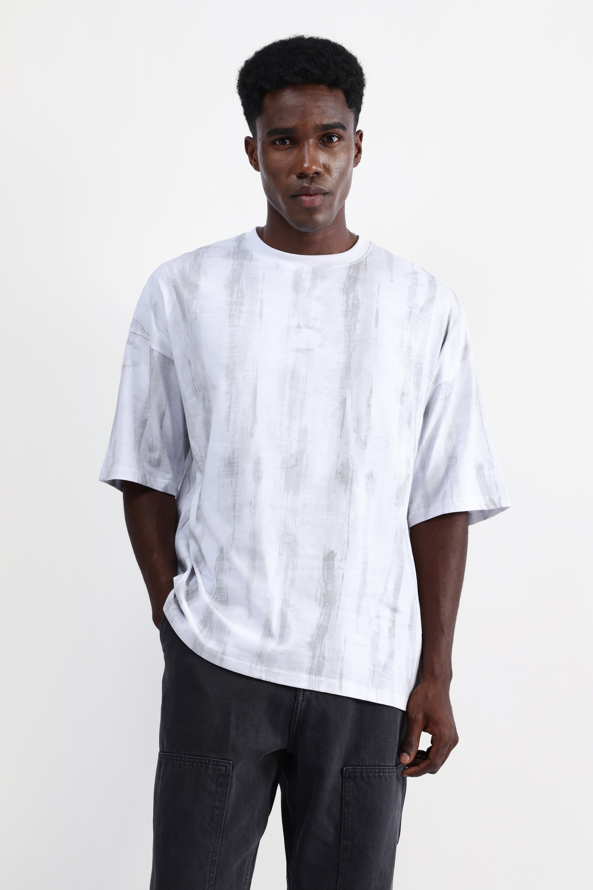 ABSTRACT PRINT OVERSIZED T-SHIRT