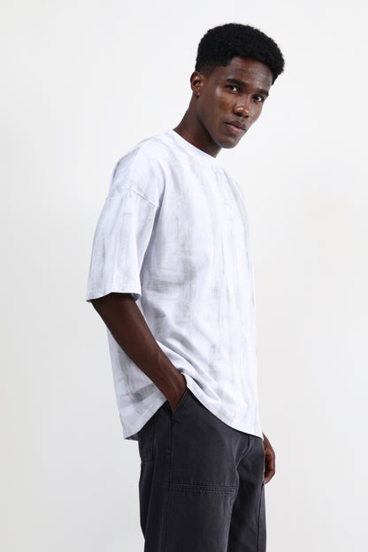 ABSTRACT PRINT OVERSIZED T-SHIRT